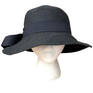 Black Furtalk Sun Hat